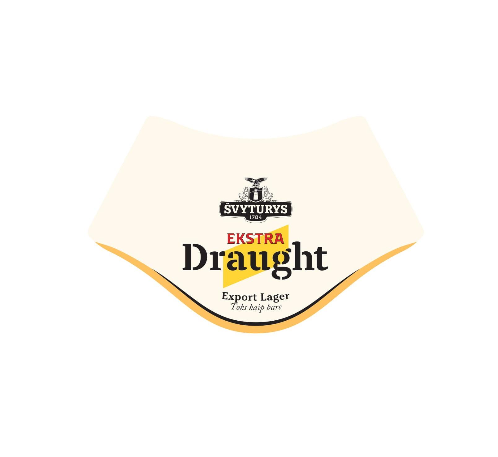 Prekės ženklas: Švyturys EKSTRA Draught Export lager Toks kaip bare